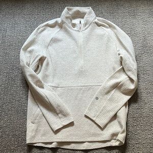 Men’s Lululemon off white at ease quarter zip